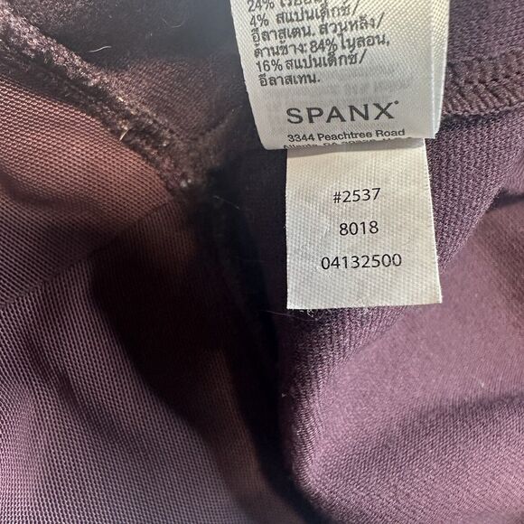 Spanx Leggings Womens XL Red Hot Assets Purple Wine Ponte Pull On Pants Slimming - Picture 10 of 14
